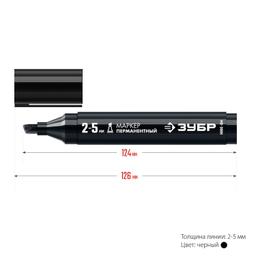 ЗУБР МП-300К чёрный, 2-5 мм, клиновидный перманентный маркер (06323-2) - 6