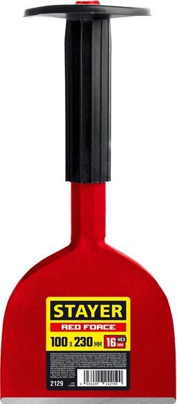 STAYER Red Force, 100 х 230 мм, зубило-конопатка с протектором (2129) - 2