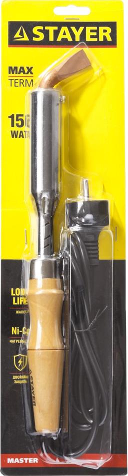 STAYER MAXTerm, 150 Вт, клин, электропаяльник для с деревянной рукояткой (55311-150) - 2