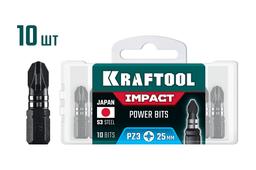 KRAFTOOL Impact PZ 3, 25 мм, 10 шт, ударные биты (26193-3-25-S10) - 1