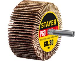 STAYER d 60 x 30 мм, P60, на шпильке d 6 мм, круг шлифовальный лепестковый (36608-060) - 1